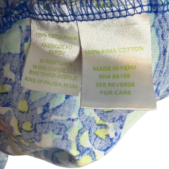 LILLY PULITZER Amina Swing Dress in the "Brilliant Blue Ceviche", Size Large/XL - Picture 6 of 6